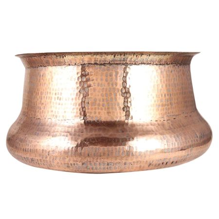Copper Hand Hammered Handi Pot
