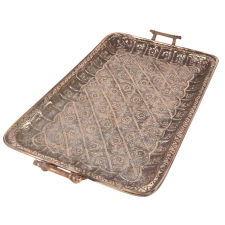 Hand Crafted Rectangular Copper Tray