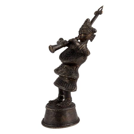 Tribal Ganesh Musician Figural Statue
