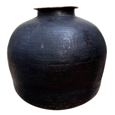 Brass Large-Belly Waterpot with Protruding Lip