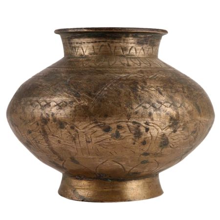 Brass Engraved Design Kalash Water Pot