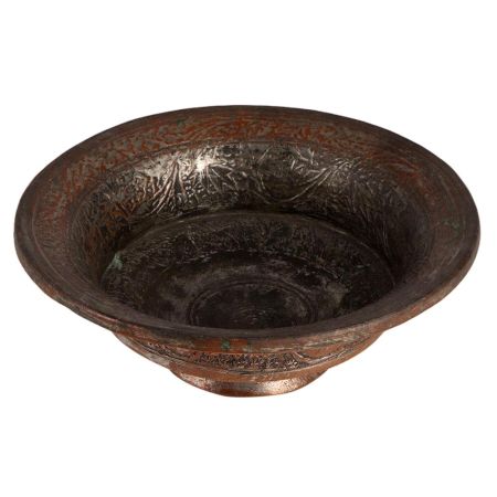 Copper Bowl Leaf Design For Home Decoration