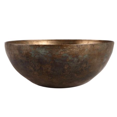 Rust Brass Low Bowl Planter