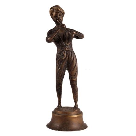 Brass Boy Flute Playing  Statue