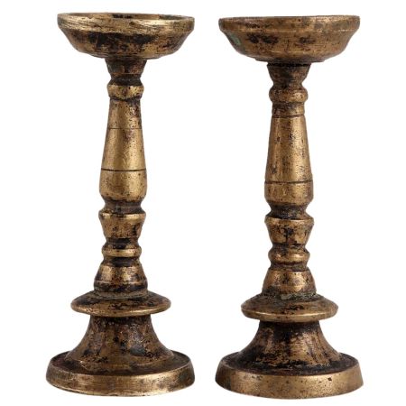 Brass Candle Holder Stand Set Of 2