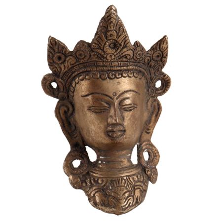 Brass Wall Hanging Mask of Goddess Tara