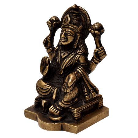 Brass Goddess Lakshmi Blessing Pose Statue