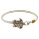92.5 Sterling Silver Bracelet with Tortoise Good Luck Charm Kadaa