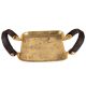 Square Brass Tray With Thick Black Handles