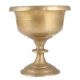 Brass Flower Bowl And Vase On Pedestal