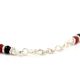 Anklet in 92.5 Sterling Silver (Payal) with Black and Red Crystal Beads