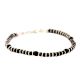 92.5Â Sterling Silver Bracelet with Black Beads or Crystal
