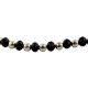 92.5 Sterling Silver Bracelet With Black Crystal Beads