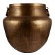 Large Hand Hammered Brass Planter With Ring Handles