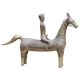 Brass Indian Dhokra Horse and Rider Statue