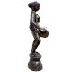 Dancing Lady Playing Dholak Brass Sculpture