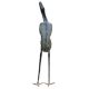 Brass Crane Statue Black Finish