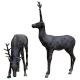 Standing Deer Statues in Brass In Pair