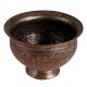 Copper Pot With Chinar Leaves And Round Base