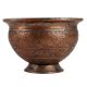 Carved Copper Plant Holder Pot in Middle Eastern Style