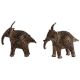 Rustic Brass Dhokra Elephant Figurines In Pair