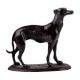 Handmade Antique Brown Brass Standing Dog Showpiece