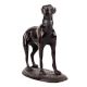 Handmade Antique Brown Brass Standing Dog Showpiece