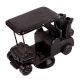 Handmade Black Brass Golf Cart Toy On Stand