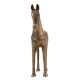 Handmade Golden Brass Standing Horse Showpiece