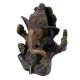Handmade Dark Finish Brass Sitting Ganesh Statue