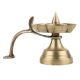 Handmade Golden Brass Oil Lamp 5 Jyot Arti Diya With Cobra Head