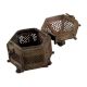 Handmade Dark Finish Brass Jewelry Box Hut Shape Tribal Design