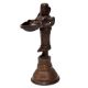 Brass Lady Holding Deepak Or Oil Lamp