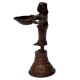 Brass Lady Holding Deepak Or Oil Lamp
