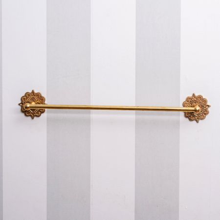 Golden Brass Towel Rail Bathroom Single Towel Bar