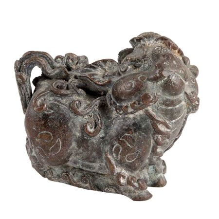 Feng Shui Brass Foo Dog Statue
