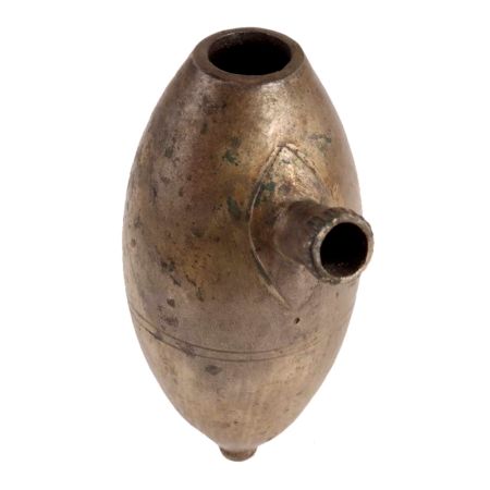 Old Islamic Brass Oval Drop Hand Hookah Base