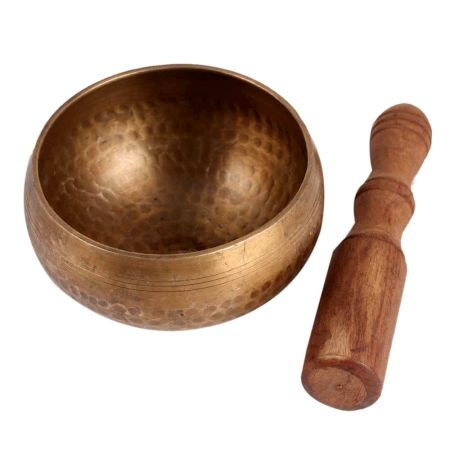 Brass Singing Bowl With Wooden Mallet For Yoga And Meditation