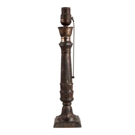Pull Chain Brass Candlestick Pedestal Lamp