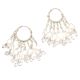 White Agate Bead Chandelier Earring in 92.5 Sterling Silver