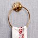 Ornate Brass Towel Ring Holder