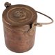 Old Brass Bucket With Lid And Knob Finial