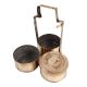 Brass Three Tier Tiffin Box in Antique Finish