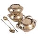 Brass Tiffin Box with 4 Compartments and 2 Spoons