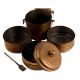 Brass Tiffin Box Carrier with Spoon In Antique Finish