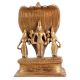 Brass Vishnu and Bhudevi Statue with Cobra Hood