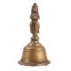 Handheld Brass Bhakti Bell with Lord Hanuman Finial