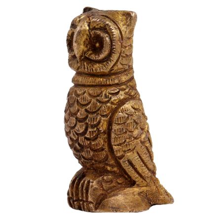 Finely Detailed Brass Owl Statue