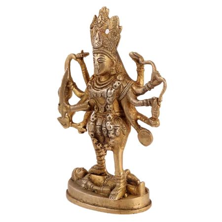 Brass Idol of Sri Hindu Goddess Mata Mahakali Maa