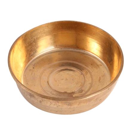 Golden Brass Wide Bowl For Decoration